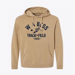 W A Bess Elementary School Track and Field Pigment-Dyed Hoodie