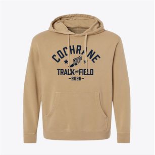 Cochrane Middle School Track and Field Pigment-Dyed Hoodie