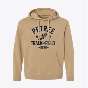 Petree Elementary School Track and Field Pigment-Dyed Hoodie