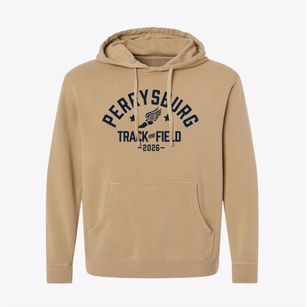 Perrysburg High School Track and Field Pigment-Dyed Hoodie
