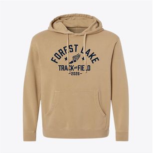 Forest Lake Elementary School Track and Field Pigment-Dyed Hoodie