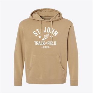 Saint John Lutheran School Track and Field Pigment-Dyed Hoodie