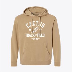 Cactus Elementary School Track and Field Pigment-Dyed Hoodie
