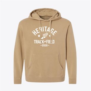 Heritage Christian School Track and Field Pigment-Dyed Hoodie