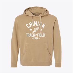 Chiniak Elementary School Track and Field Pigment-Dyed Hoodie