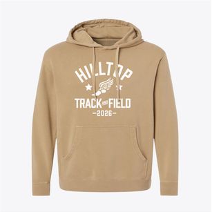Hilltop Elementary School Track and Field Pigment-Dyed Hoodie