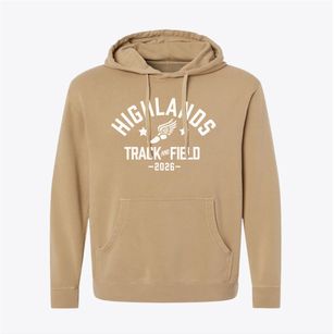 Highlands Middle School Track and Field Pigment-Dyed Hoodie