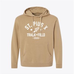 Saint Pius X School Track and Field Pigment-Dyed Hoodie