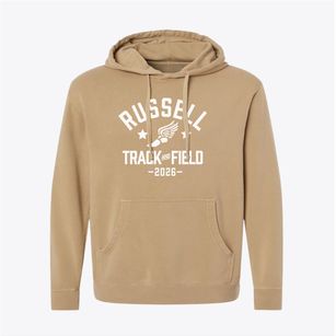 Russell High School Track and Field Pigment-Dyed Hoodie