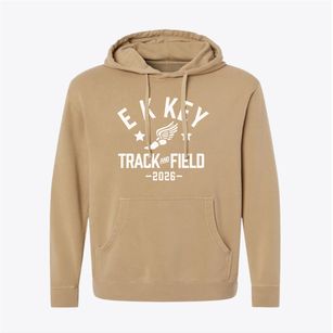 E K Key Elementary School Track and Field Pigment-Dyed Hoodie