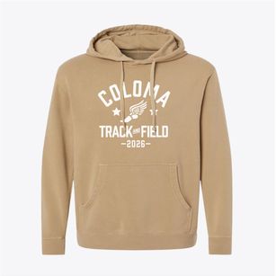 Coloma Junior High School Track and Field Pigment-Dyed Hoodie