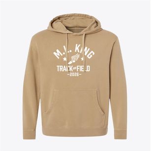 M.l. King Magnet Elementary School Track and Field Pigment-Dyed Hoodie