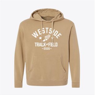 Westside Middle School Track and Field Pigment-Dyed Hoodie