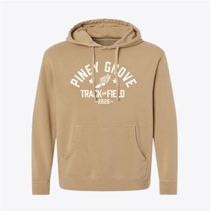 Piney Grove Elementary School Track and Field Pigment-Dyed Hoodie