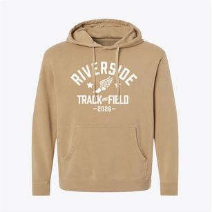 Riverside Elementary School Track and Field Pigment-Dyed Hoodie