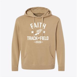 Faith Christian School Track and Field Pigment-Dyed Hoodie