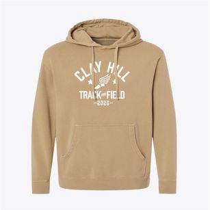 Clay Hill Middle School Track and Field Pigment-Dyed Hoodie