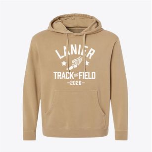 Lanier Junior High School Track and Field Pigment-Dyed Hoodie