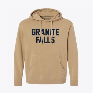 Granite Falls North Carolina Classic Block Pigment-Dyed Hoodie