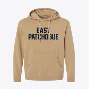 East Patchogue New York Classic Block Pigment-Dyed Hoodie