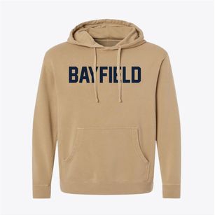 Bayfield Wisconsin Classic Block Pigment-Dyed Hoodie
