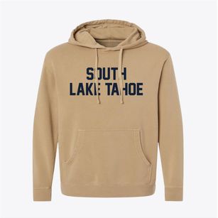 South Lake Tahoe California Classic Block Pigment-Dyed Hoodie