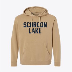 Schroon Lake New York Classic Block Pigment-Dyed Hoodie
