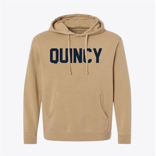 Quincy Massachusetts Classic Block Pigment-Dyed Hoodie
