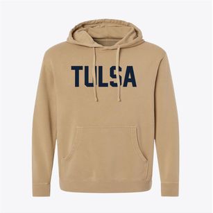 Tulsa Oklahoma Classic Block Pigment-Dyed Hoodie