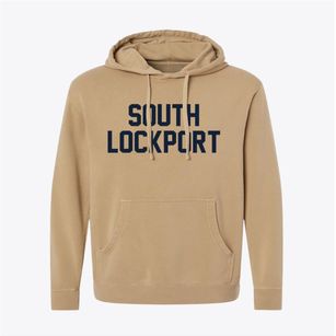 South Lockport New York Classic Block Pigment-Dyed Hoodie