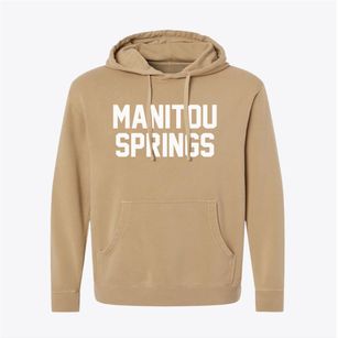 Manitou Springs Colorado Classic Block Pigment-Dyed Hoodie