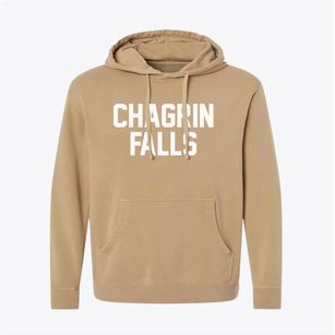 Chagrin Falls Ohio Classic Block Pigment-Dyed Hoodie