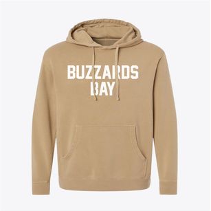 Buzzards Bay Massachusetts Classic Block Pigment-Dyed Hoodie