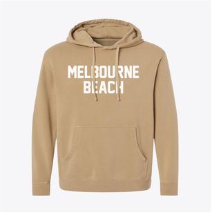 Melbourne Beach Florida Classic Block Pigment-Dyed Hoodie