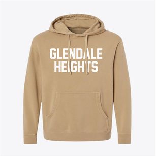 Glendale Heights Illinois Classic Block Pigment-Dyed Hoodie