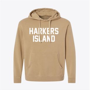 Harkers Island North Carolina Classic Block Pigment-Dyed Hoodie