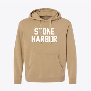 Stone Harbor New Jersey Classic Block Pigment-Dyed Hoodie