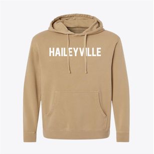Haileyville Oklahoma Classic Block Pigment-Dyed Hoodie