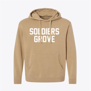 Soldiers Grove Wisconsin Classic Block Pigment-Dyed Hoodie