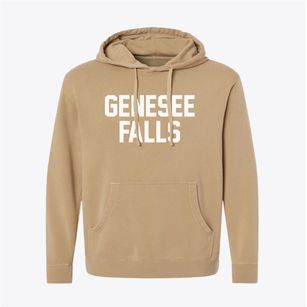 Genesee Falls New York Classic Block Pigment-Dyed Hoodie