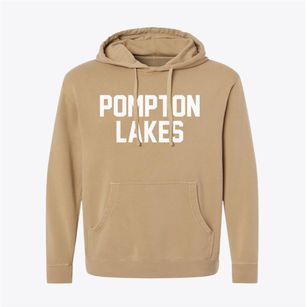 Pompton Lakes New Jersey Classic Block Pigment-Dyed Hoodie