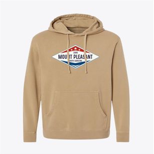 Mount Pleasant South Carolina Diamond Star Pigment-Dyed Hoodie