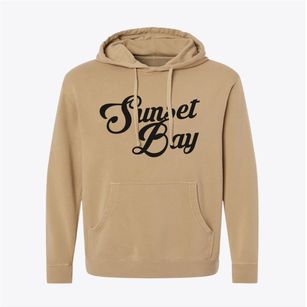 Sunset Bay New York Vintage Team Pigment-Dyed Hoodie
