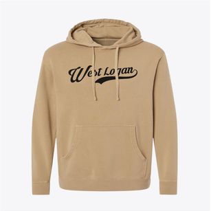 West Logan West Virginia Vintage Team Pigment-Dyed Hoodie