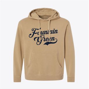 Fountain Green Utah Vintage Team Pigment-Dyed Hoodie