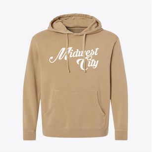 Midwest City Oklahoma Vintage Team Pigment-Dyed Hoodie