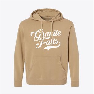 Granite Falls North Carolina Vintage Team Pigment-Dyed Hoodie