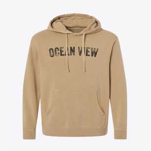 Ocean View Delaware Timeless Retro Pigment-Dyed Hoodie
