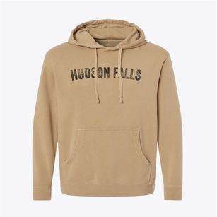 Hudson Falls New York Timeless Retro Pigment-Dyed Hoodie