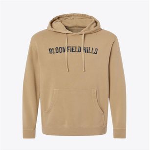 Bloomfield Hills Michigan Timeless Retro Pigment-Dyed Hoodie
